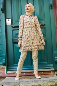 Beige Hijab Tunic 5630BEJ - 1