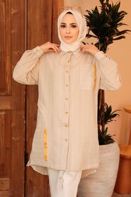 Beige Hijab Tunic 5717BEJ - 1