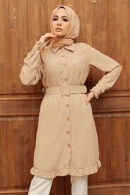 Beige Hijab Tunic 62220BEJ - 1