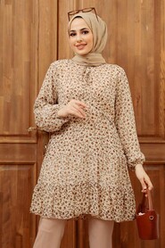 Beige Hijab Tunic 70120BEJ - 2