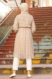 Beige Hijab Tunic 7149BEJ - 2