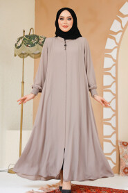 Beige Modest Abaya 45294BEJ 