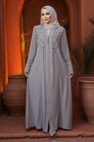 Beige Modest Abaya For Women 29107BEJ - 2