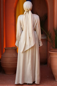 Beige Modest Gown 25261BEJ - 4
