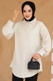 Beige Modest Top 30702BEJ - 2