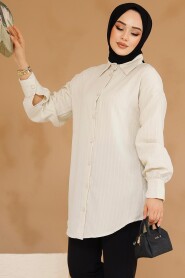 Beige Modest Top 30702BEJ - 3