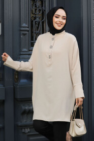 Beige Modest Top 41261BEJ - 1