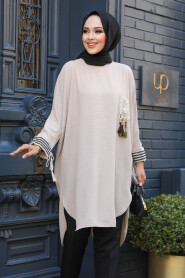 Beige Modest Top 651BEJ - 3