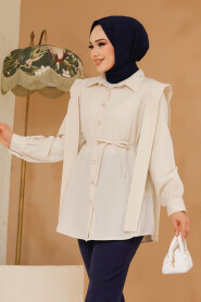 Beige Modest Tunic 10131BEJ - 1