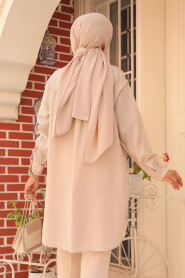 Beige Modest Tunic 10522BEJ - 3