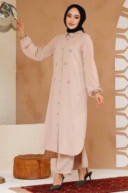 Beige Plus Size Dual Suit 12082BEJ - 2