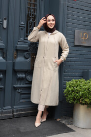 Beige Women Coat 511BEJ - 3