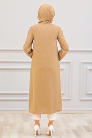 Biscuit Hijab Coat 15630BS - 2
