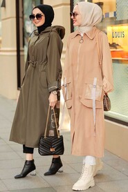 Biscuit Hijab Coat 19228BS - 5