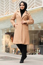 Biscuit Hijab Coat 22440BS - 2