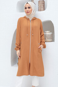 Biscuit Hijab Coat 2585BS - 2