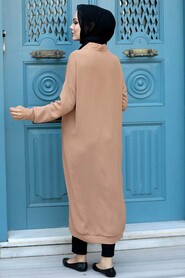 Biscuit Hijab Coat 57290BS - 2