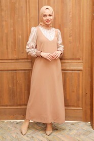 Biscuit Hijab Dress 10187BS - 1
