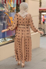 Biscuit Hijab Dress 10290BS - 3
