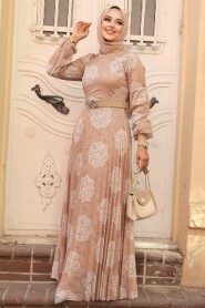 Biscuit Hijab Dress 11870BS - 2