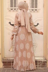 Biscuit Hijab Dress 11870BS - 3