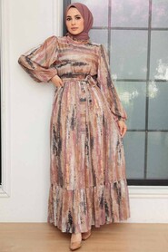 Biscuit Hijab Dress 12101BS - 1