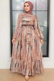 Biscuit Hijab Dress 12101BS - 3