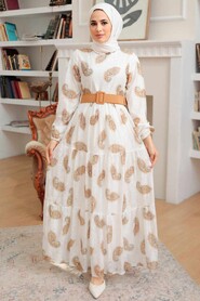 Biscuit Hijab Dress 1228BS - 1