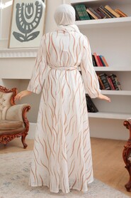 Biscuit Hijab Dress 12302BS - 3