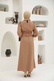 Biscuit Hijab Dress 1300BS - 2