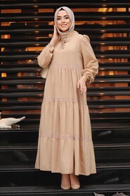 Biscuit Hijab Dress 22912BS - 2