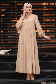 Biscuit Hijab Dress 22912BS - 1