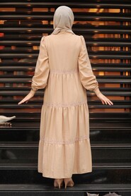 Biscuit Hijab Dress 22912BS - 3