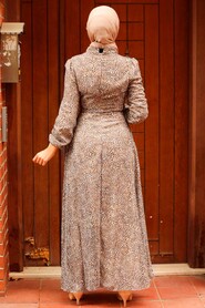 Biscuit Hijab Dress 27920BS - 2