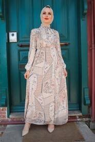 Biscuit Hijab Dress 2957BS - 1