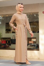 Biscuit Hijab Dress 3335BS - 2