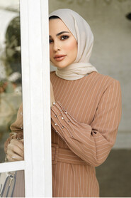 Biscuit Hijab Dress 51911BS - 4