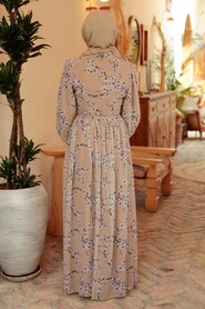 Biscuit Hijab Dress 56830BS - 2