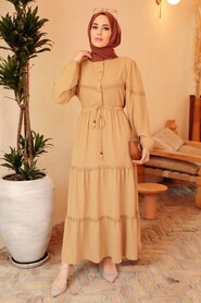 Biscuit Hijab Dress 63250BS - 2