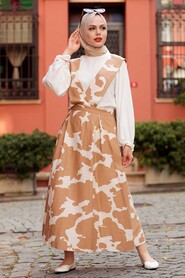 Biscuit Hijab Gilet Dress 1274BS - 2