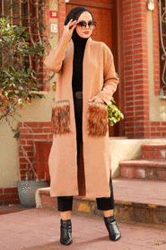Biscuit Hijab Knitwear Cardigan 4379BS - 2