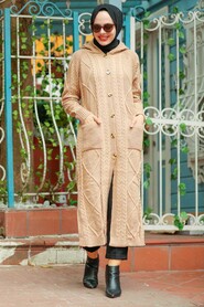 Biscuit Hijab Knitwear Cardigan 7036BS - 1