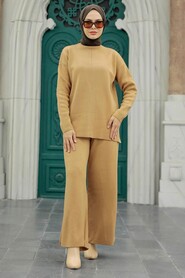 Biscuit Hijab Knitwear Double Suit 6472BS - 1