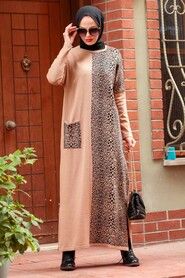 Biscuit Hijab Knitwear Dress 3052BS - 1