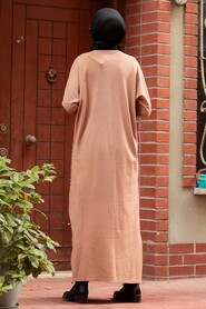 Biscuit Hijab Knitwear Dress 3052BS - 2