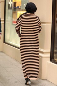 Biscuit Hijab Knitwear Dress 33371BS - 2