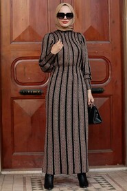 Biscuit Hijab Knitwear Dress 52310BS - 1