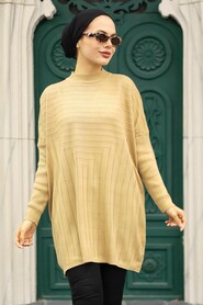 Biscuit Hijab Knitwear Poncho 3404BS - 4