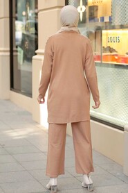 Biscuit Hijab Knitwear Suit Dress 21692BS - 2