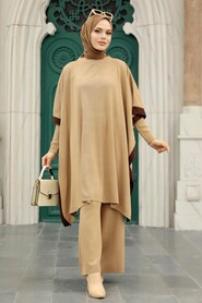 Biscuit Hijab Knitwear Triple Suit 33850BS - 2